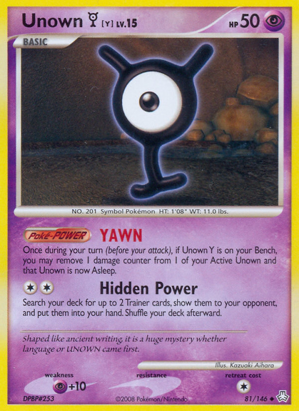 Unown [Y] 81/146 Uncommon card from Legends Awakened
