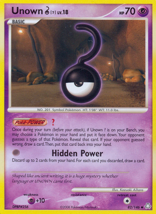 Unown [?] 82 Uncommon card from Legends Awakened