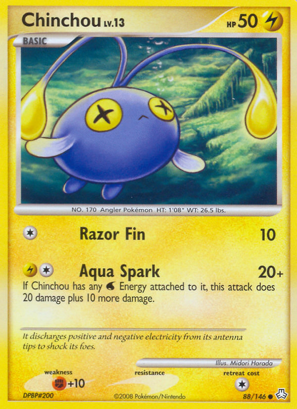 Chinchou 88 Common card from Legends Awakened