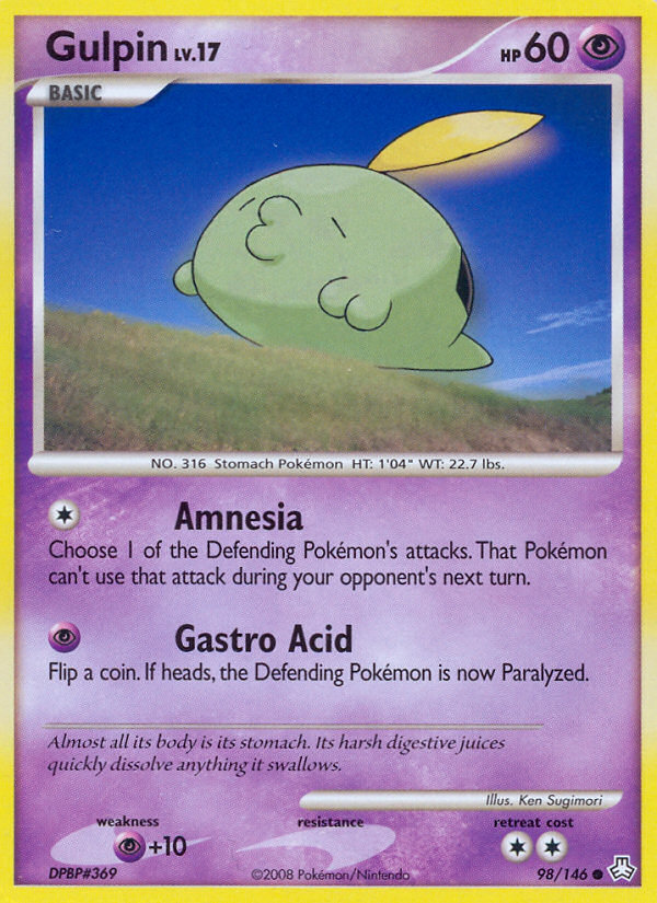 Gulpin 98 Common card from Legends Awakened