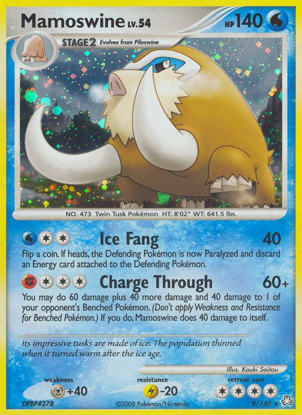 Mamoswine 9 Rare Holo card from Legends Awakened