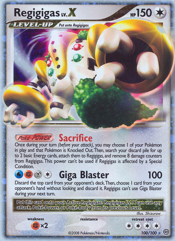 Regigigas LV.X 100/100 Rare Holo LV.X card from Stormfront