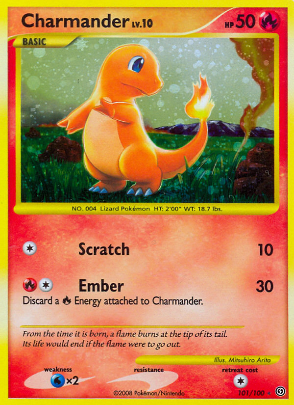 Charmander 101 Rare Secret card from Stormfront