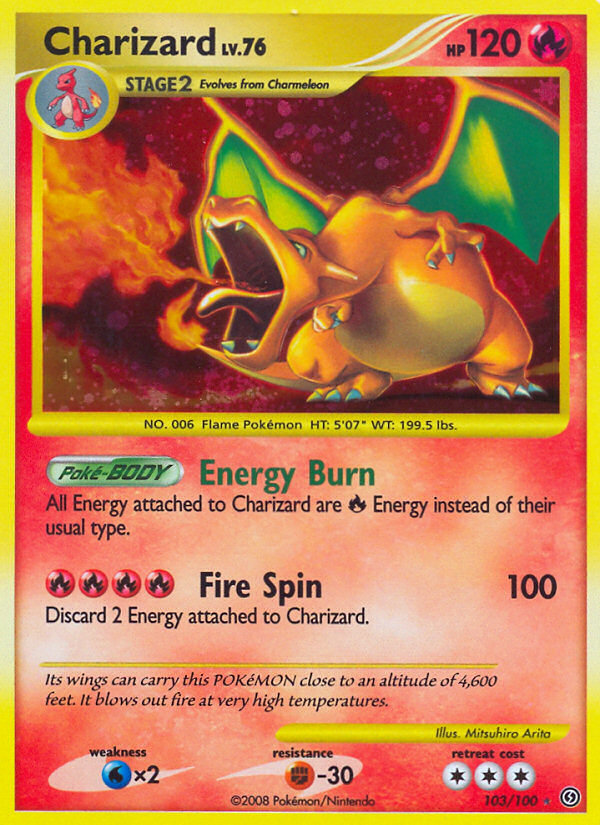 Charizard 103/100 Rare Secret card from Stormfront