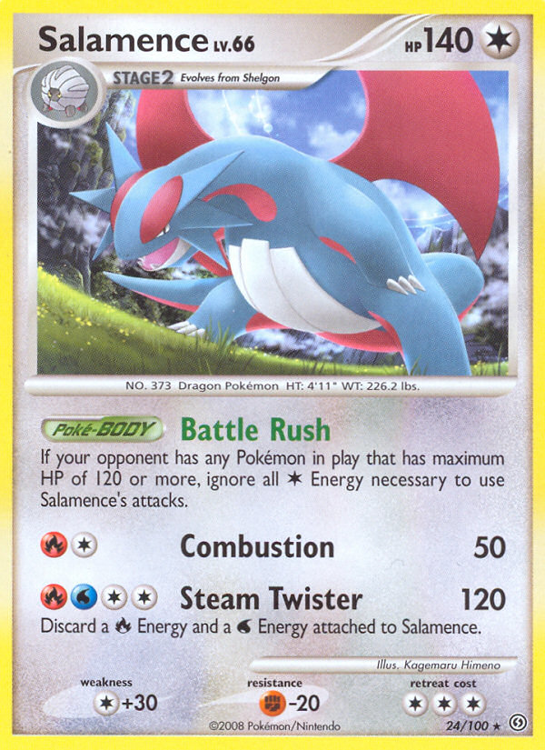 Salamence 24 Rare card from Stormfront
