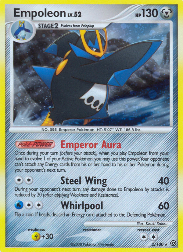 Empoleon 2 Rare Holo card from Stormfront