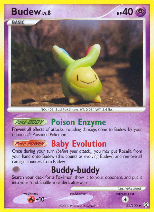 Budew 33 Uncommon card from Stormfront