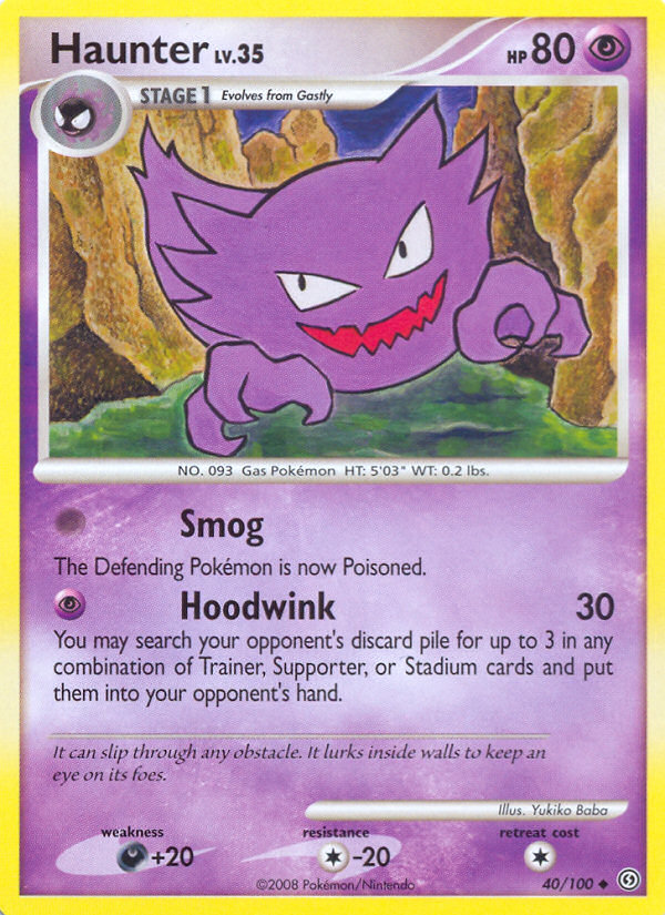 Haunter 40/100 Uncommon card from Stormfront