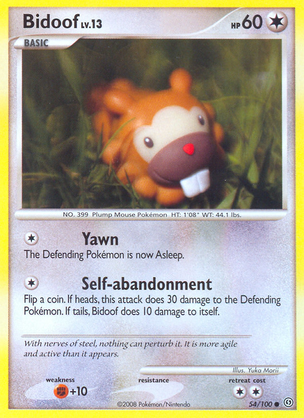 Bidoof 54 Common card from Stormfront