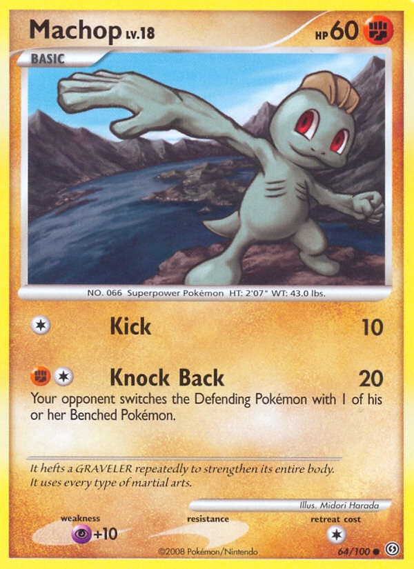 Machop 64 Common card from Stormfront