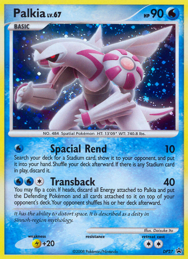 Palkia DP27 Promo card from DP Black Star Promos