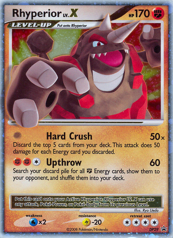 Rhyperior LV.X DP29 Promo card from DP Black Star Promos