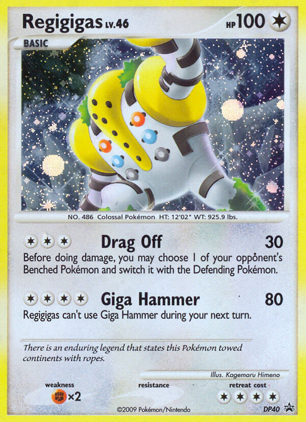 Regigigas DP40 Promo card from DP Black Star Promos