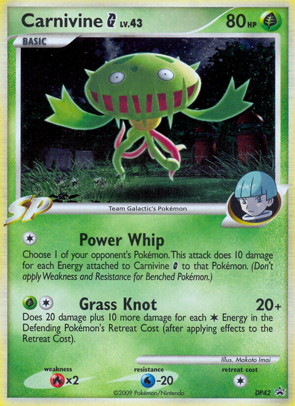 Carnivine G DP42 Promo card from DP Black Star Promos