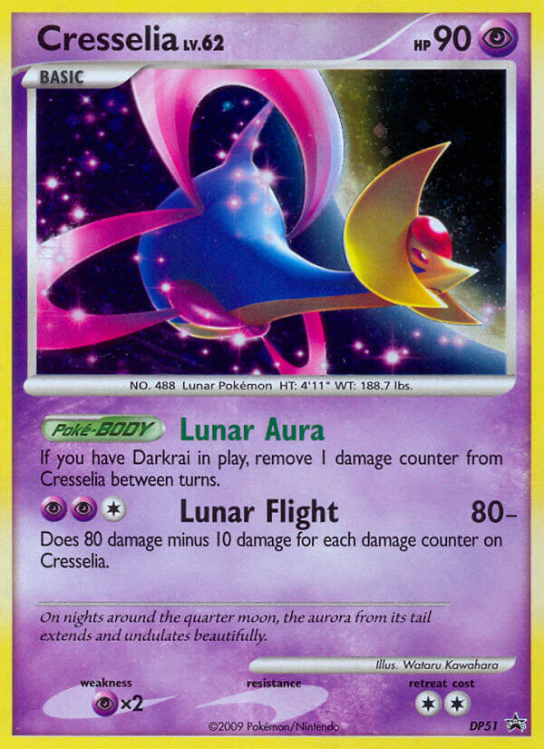 Cresselia DP51 Promo card from DP Black Star Promos