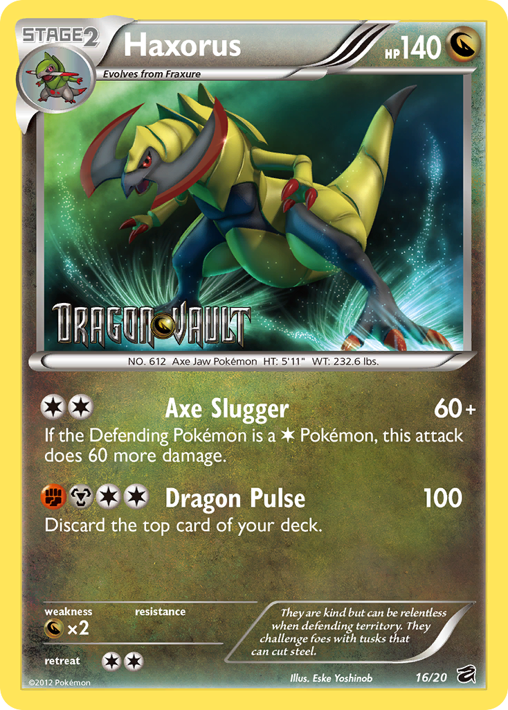 Haxorus 16 Rare Holo card from Dragon Vault