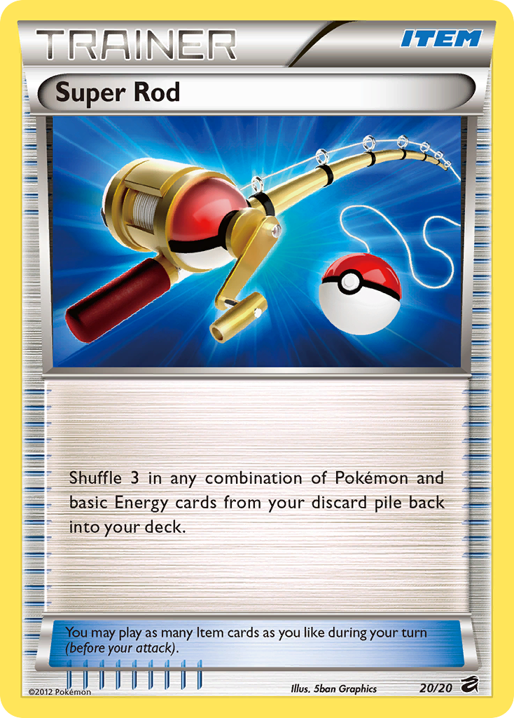 Super Rod 20 Rare Holo card from Dragon Vault