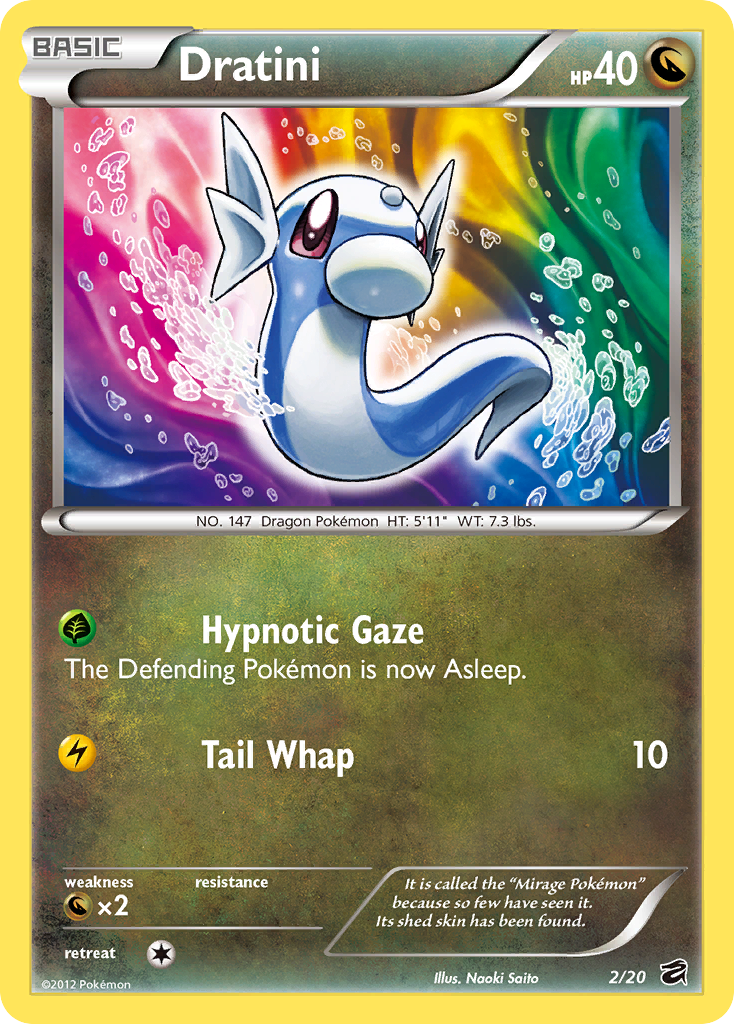 Dratini 2 Rare Holo card from Dragon Vault