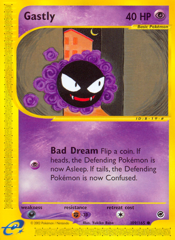 Gastly 109 Common card from Expedition Base Set