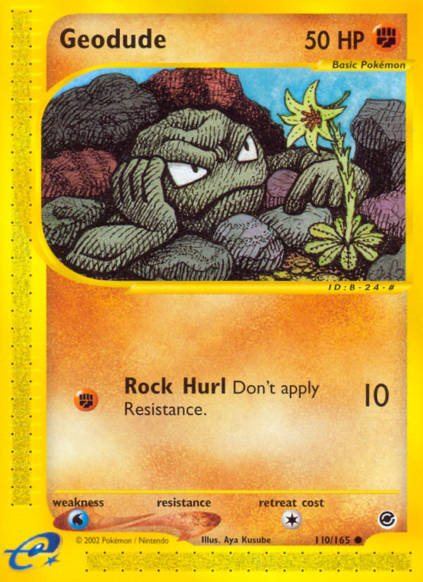 Geodude 110 Common card from Expedition Base Set
