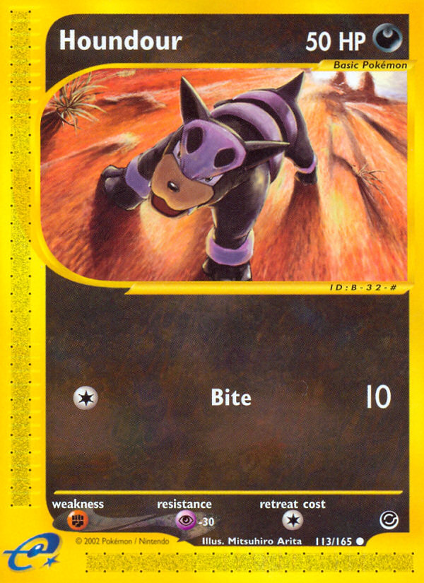 Houndour 113/165 Common card from Expedition Base Set