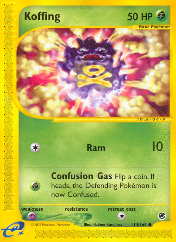 Koffing 114/165 Common card from Expedition Base Set