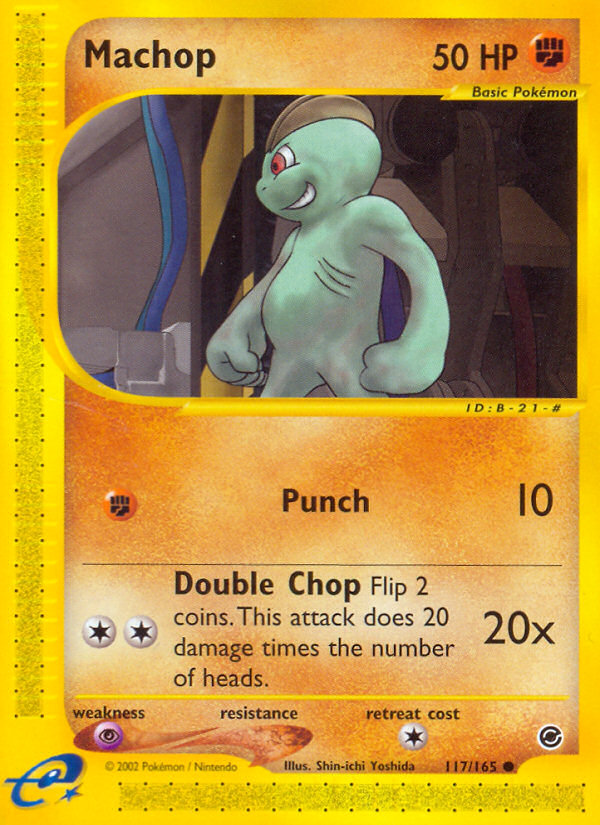 Machop 117/165 Common card from Expedition Base Set