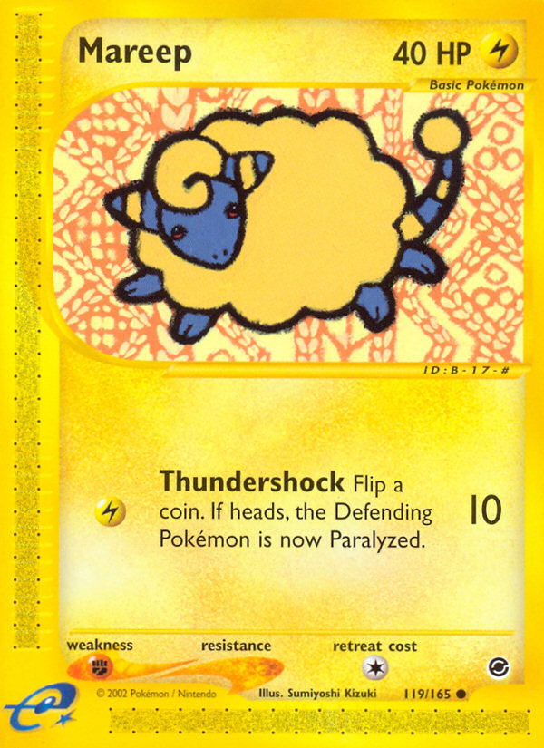 Mareep 119 Common card from Expedition Base Set