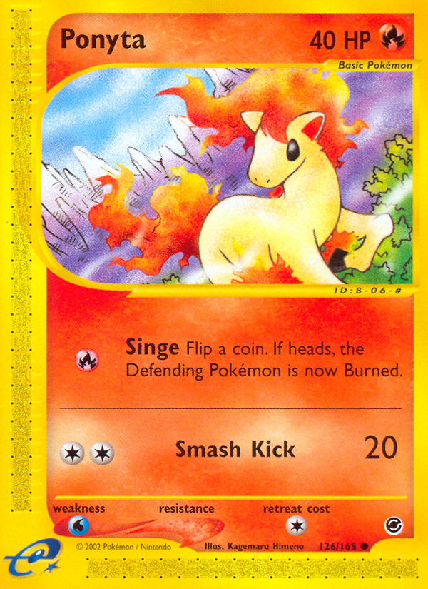 Ponyta 126 Common card from Expedition Base Set