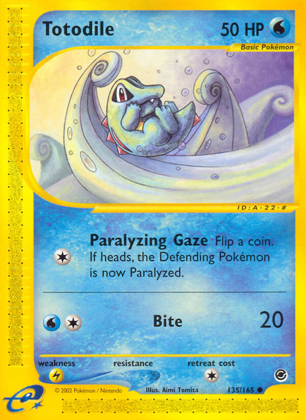 Totodile 135 Common card from ecard1