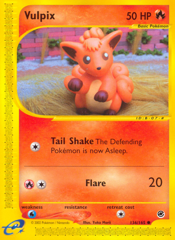 Vulpix 136 Common card from Expedition Base Set