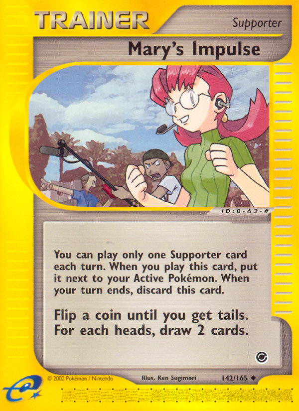 Mary's Impulse 142 Uncommon card from Expedition Base Set