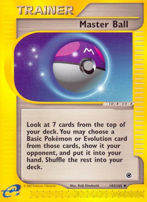 Master Ball 143 Uncommon card from Expedition Base Set