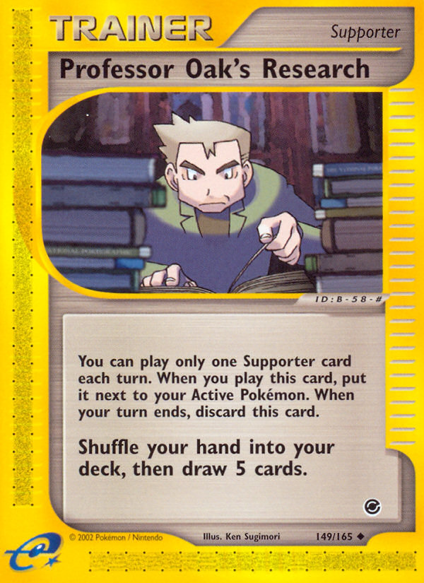 Professor Oak's Research 149 Uncommon card from Expedition Base Set
