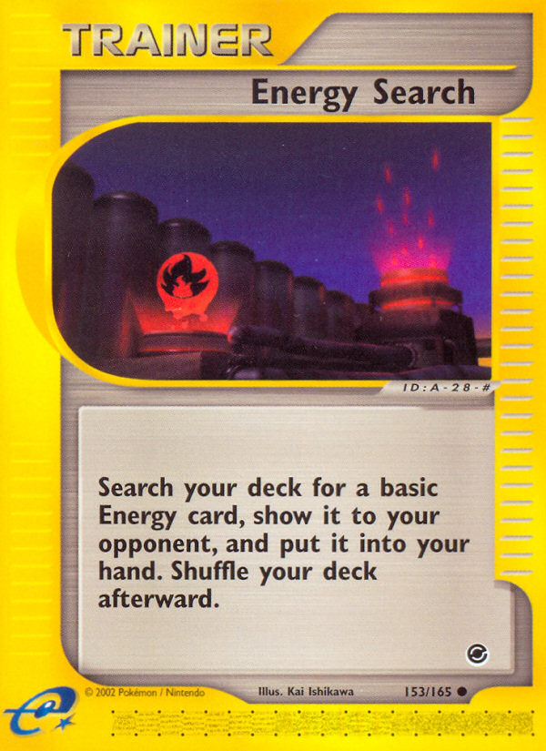 Energy Search 153/165 Common card from Expedition Base Set