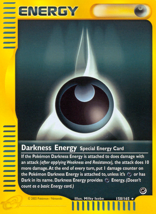 Darkness Energy 158 Rare card from Expedition Base Set