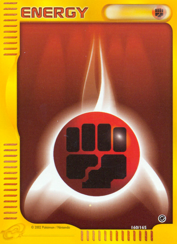 Fighting Energy 160 Pokemon card from Expedition Base Set