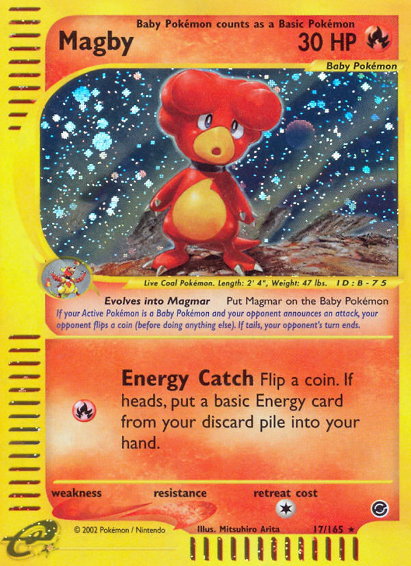 Magby 17 Rare Holo card from Expedition Base Set