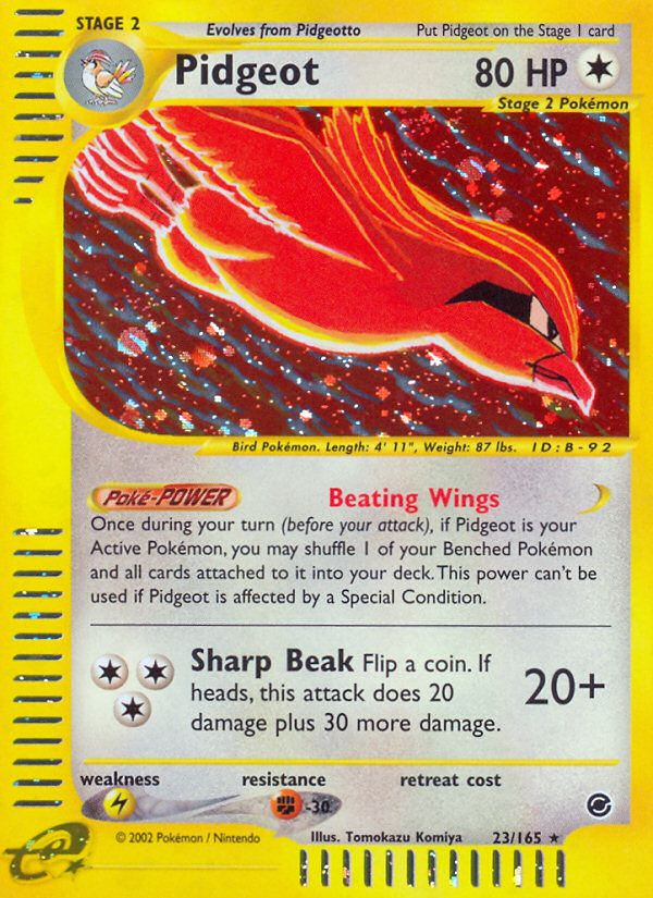 Pidgeot 23 Rare Holo card from Expedition Base Set