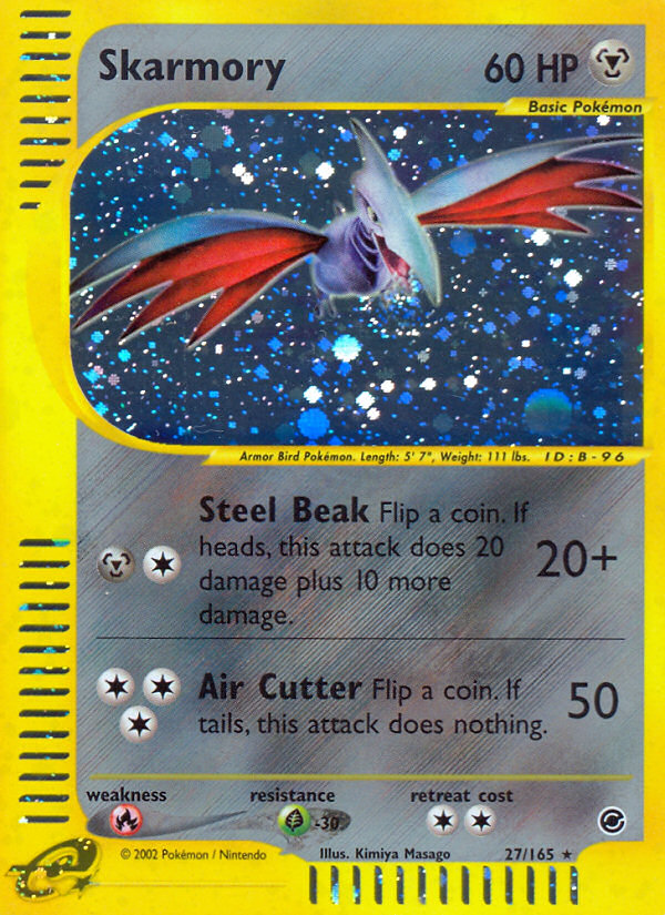 Skarmory 27 Rare Holo card from Expedition Base Set