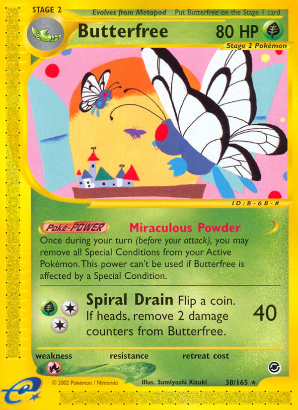 Butterfree 38 Rare card from Expedition Base Set