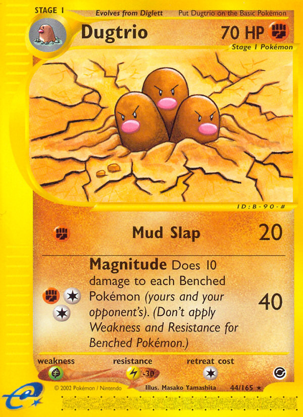 Dugtrio 44 Rare card from Expedition Base Set