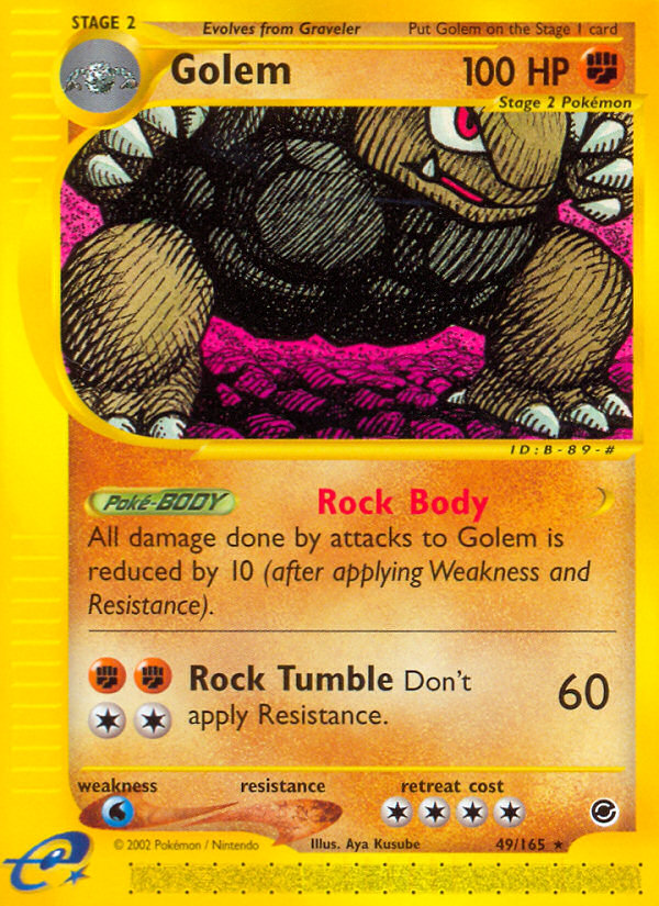 Golem 49 Rare card from Expedition Base Set