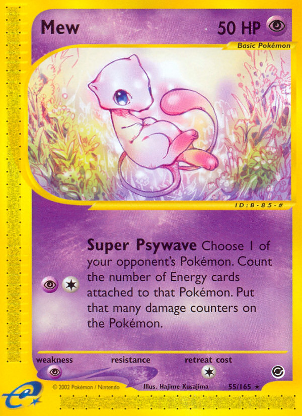 Mew 55/165 Rare card from Expedition Base Set
