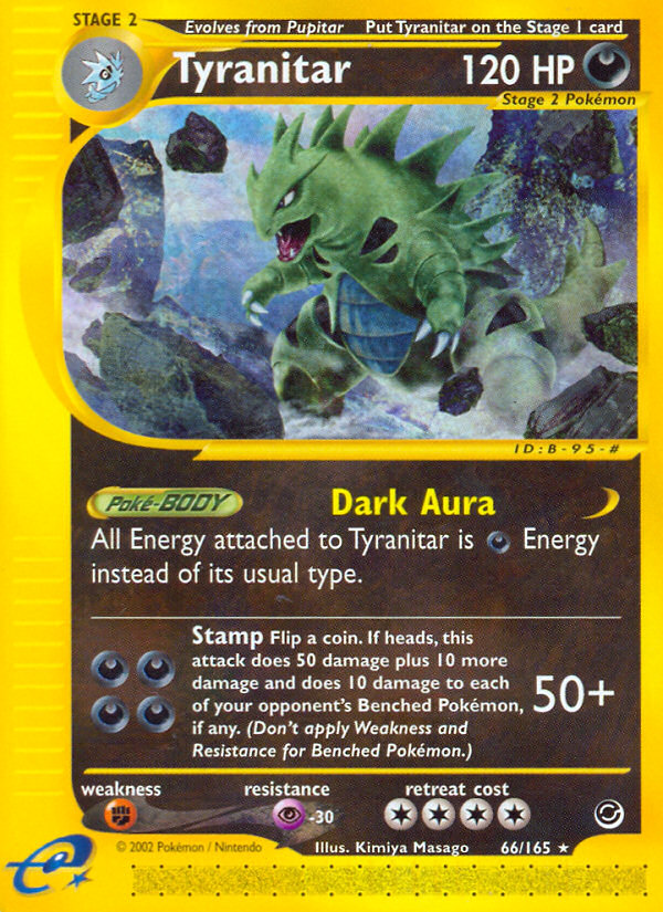 Tyranitar 66 Rare card from Expedition Base Set