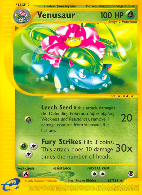 Venusaur 67/165 Rare card from Expedition Base Set