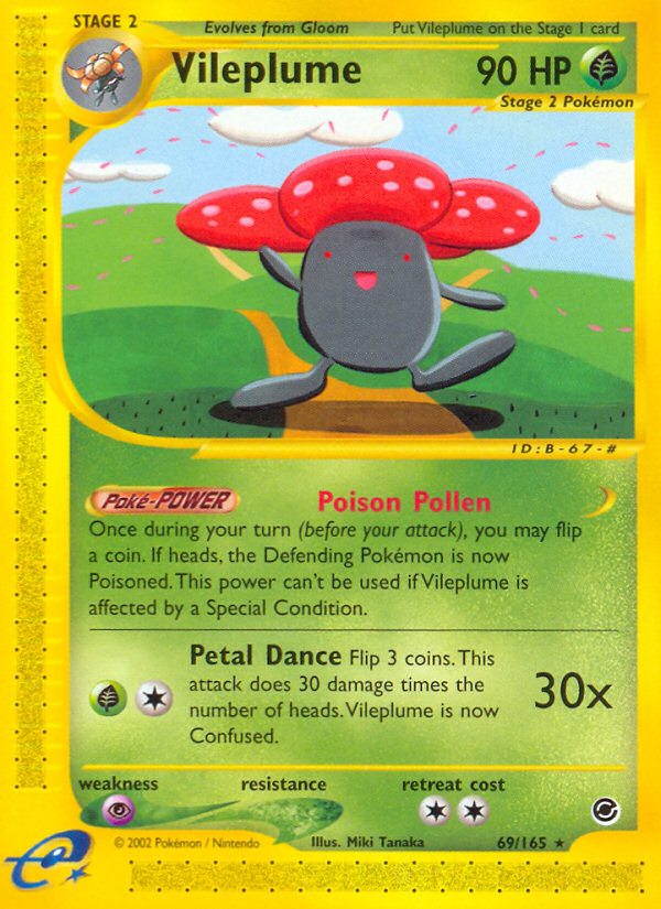 Vileplume 69/165 Rare card from Expedition Base Set