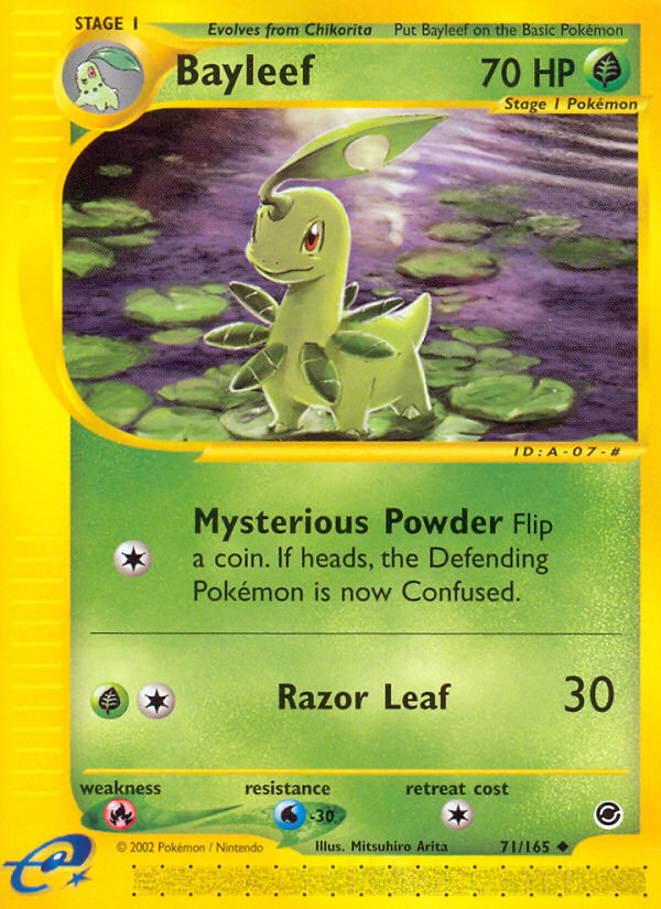 Bayleef 71/165 Uncommon card from Expedition Base Set