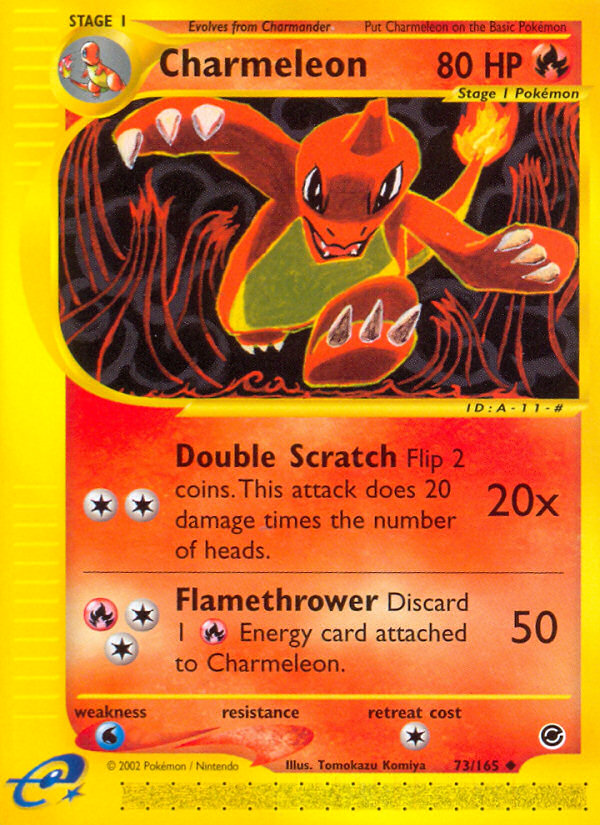 Charmeleon 73 Uncommon card from Expedition Base Set