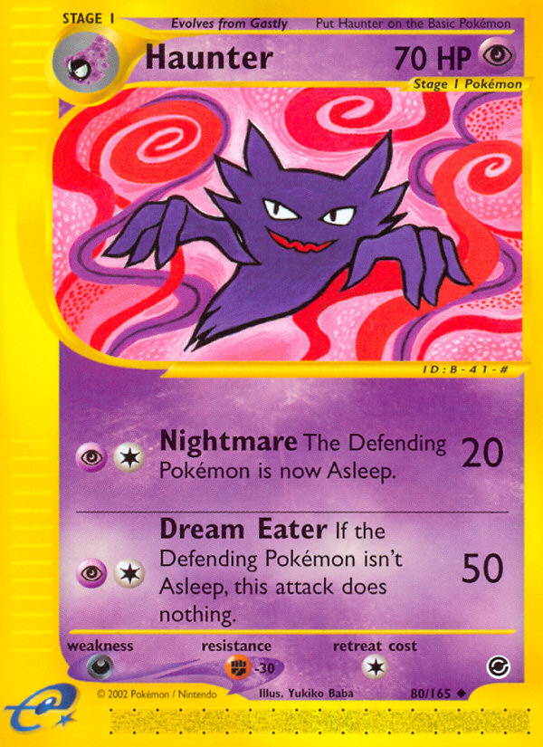 Haunter 80 Uncommon card from Expedition Base Set